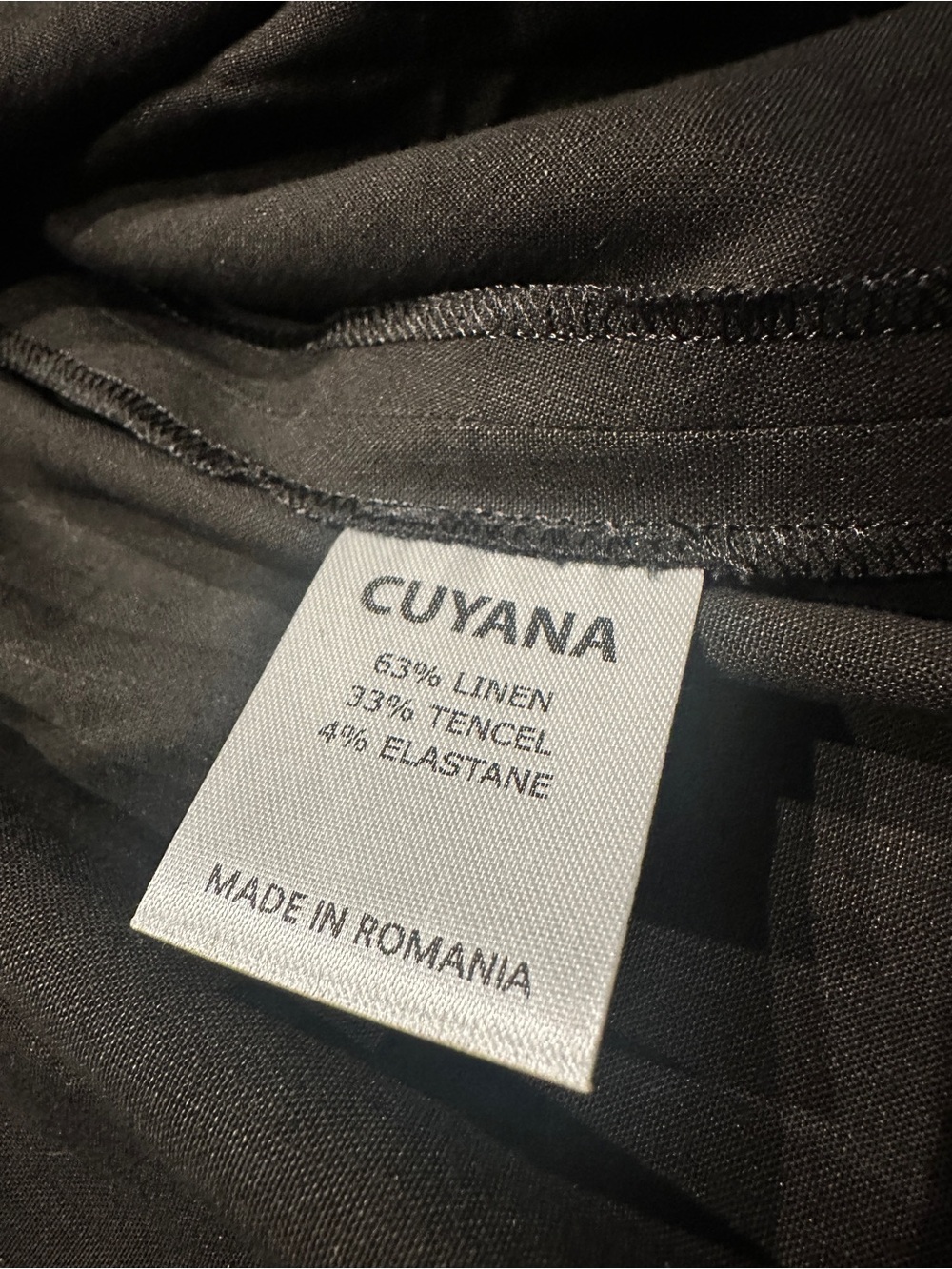 NWT Cuyana Black Linen Flutter Sleeve Midi Dress - Picture 4 of 7